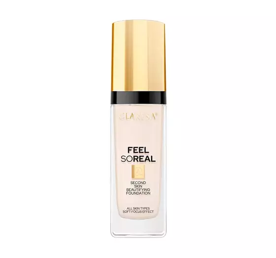 CLARESA FEEL SO REAL BEAUTIFYING FACE FOUNDATION 02 LIGHT 34G