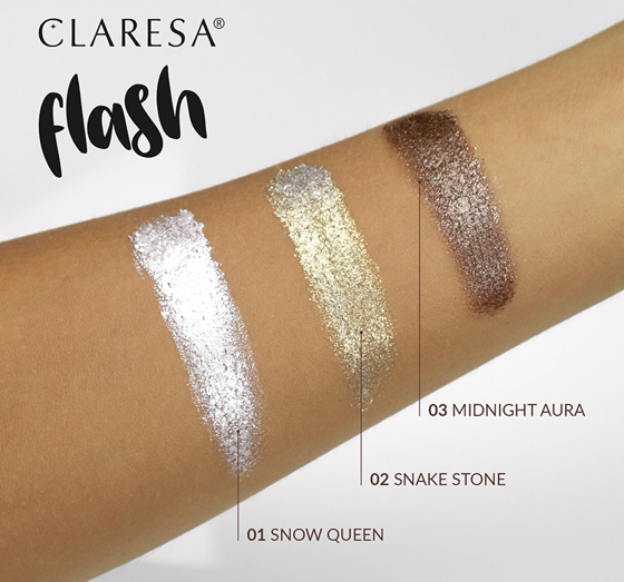 CLARESA FLASH FOIL EYESHADOW 01 ​​SNOW QUEEN 3G