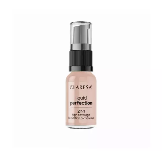 CLARESA LIQUID PERFECTION FACE FOUNDATION 2IN1 104 NUDE 18G