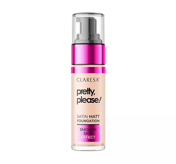 CLARESA PRETTY, PLEASE! FACE FOUNDATION WITH SATIN-MATTE FINISH 03 LIGHT-MEDIUM 33G