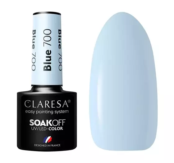 CLARESA SOAK OFF HYBRID NAIL POLISH BLUE 700 5ML