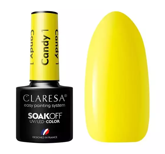 CLARESA SOAK OFF HYBRID NAIL POLISH CANDY 1 5ML