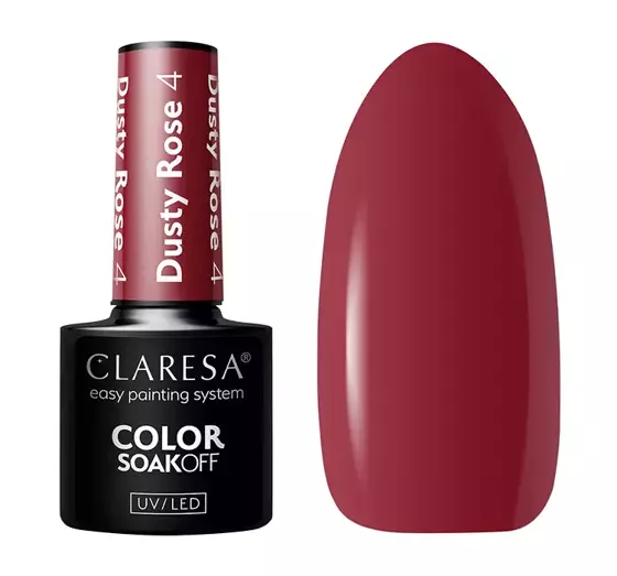 CLARESA SOAK OFF HYBRID NAIL POLISH DUSTY ROSE 4 5G