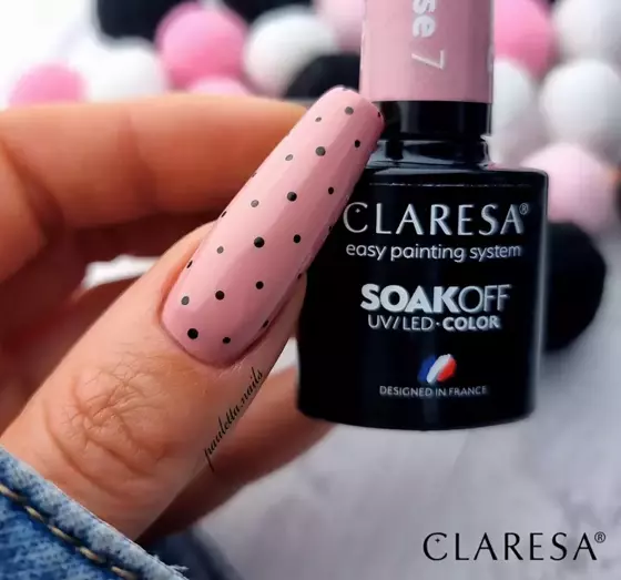 CLARESA SOAK OFF HYBRID NAIL POLISH DUSTY ROSE 7 5G