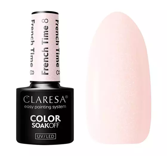 CLARESA SOAK OFF HYBRID NAIL POLISH FRENCH TIME 8 5G