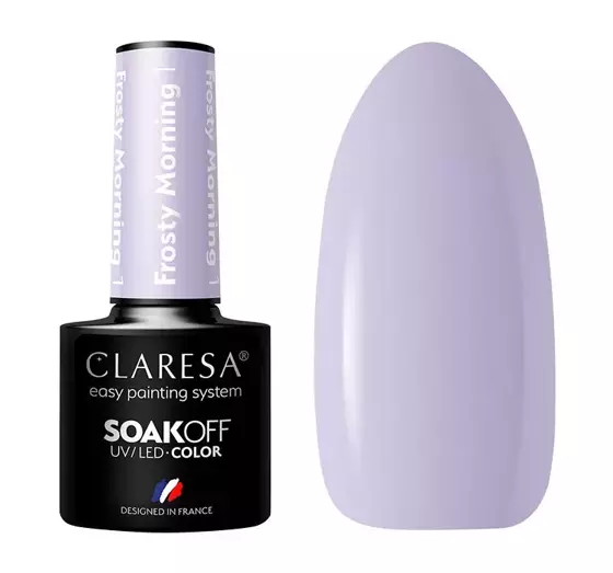 CLARESA SOAK OFF HYBRID NAIL POLISH FROSTY MORNING 1 5ML