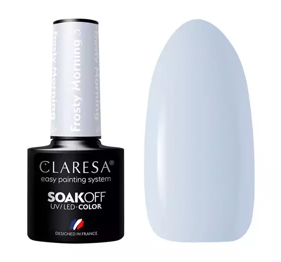 CLARESA SOAK OFF HYBRID NAIL POLISH FROSTY MORNING 3 5ML