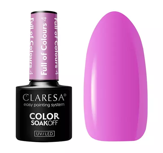 CLARESA SOAK OFF HYBRID NAIL POLISH FULL OF COLOURS 4 5G