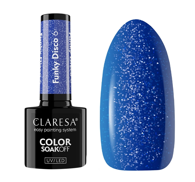 CLARESA SOAK OFF HYBRID NAIL POLISH FUNKY DISCO 6 5g