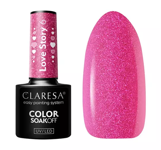 CLARESA SOAK OFF HYBRID NAIL POLISH LOVE STORY 6 5G