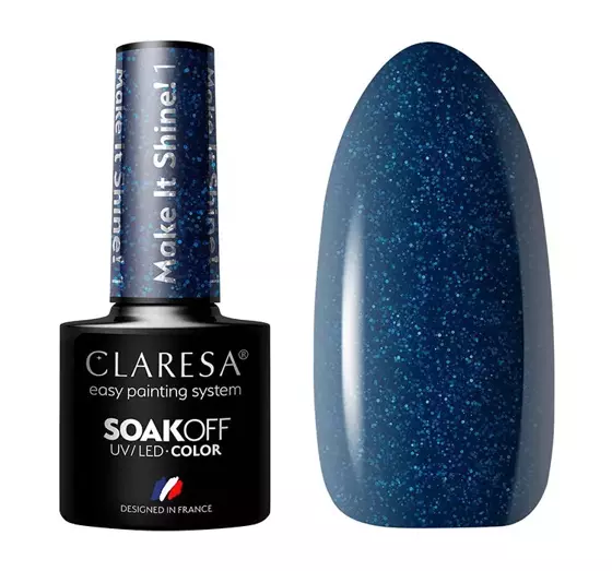 CLARESA SOAK OFF HYBRID NAIL POLISH MAKE IT SHINE 1 5ML