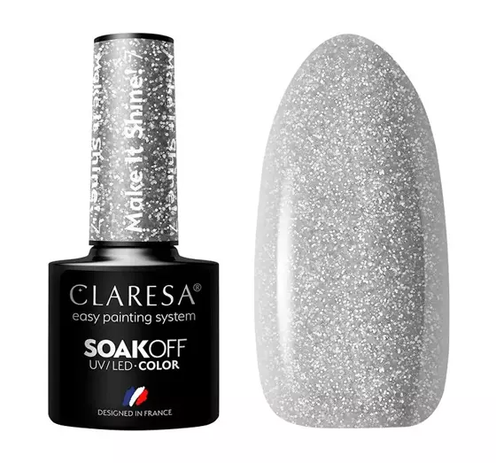 CLARESA SOAK OFF HYBRID NAIL POLISH MAKE IT SHINE 7 5ML