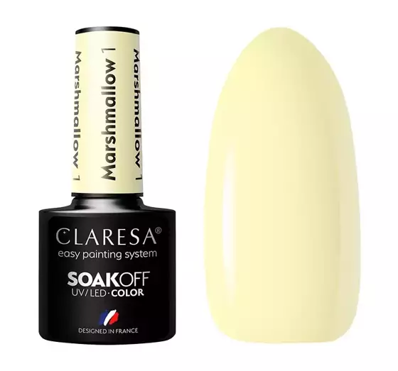 CLARESA SOAK OFF HYBRID NAIL POLISH MARSHMALLOW 1 5ML