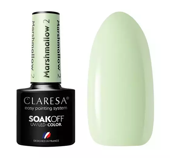 CLARESA SOAK OFF HYBRID NAIL POLISH MARSHMALLOW 2 5ML