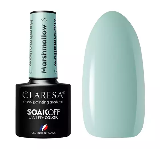 CLARESA SOAK OFF HYBRID NAIL POLISH MARSHMALLOW 3 5ML