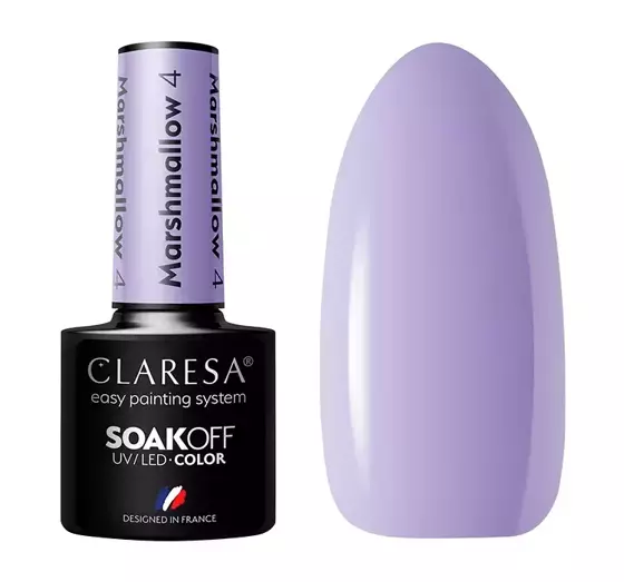 CLARESA SOAK OFF HYBRID NAIL POLISH MARSHMALLOW 4 5ML