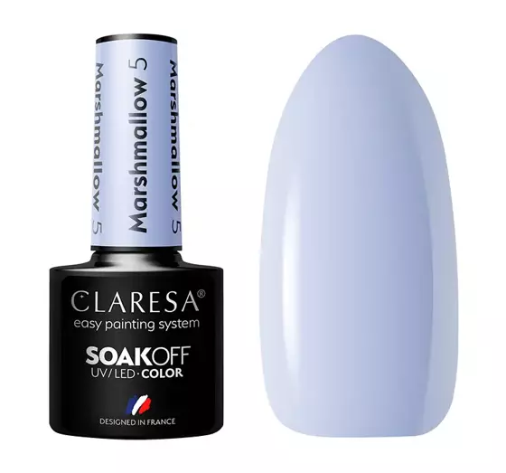 CLARESA SOAK OFF HYBRID NAIL POLISH MARSHMALLOW 5 5ML