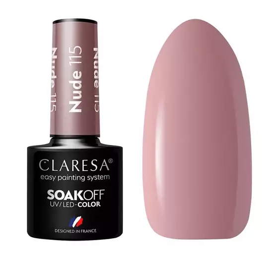 CLARESA SOAK OFF HYBRID NAIL POLISH NUDE 115 5ML