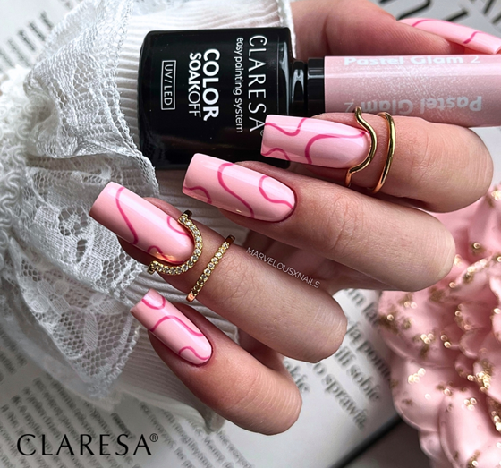 CLARESA SOAK OFF HYBRID NAIL POLISH PASTEL GLAM 2 5G