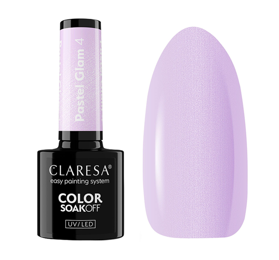 CLARESA SOAK OFF HYBRID NAIL POLISH PASTEL GLAM 4 5G