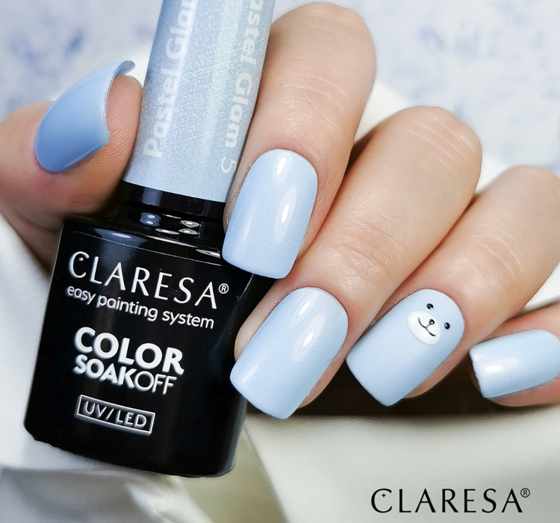 CLARESA SOAK OFF HYBRID NAIL POLISH PASTEL GLAM 5 5G