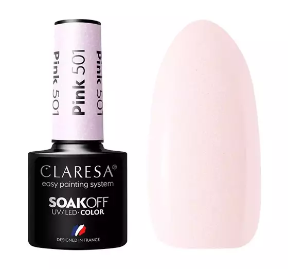 CLARESA SOAK OFF HYBRID NAIL POLISH PINK 501 5ML