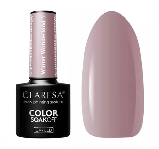 CLARESA SOAK OFF HYBRID NAIL POLISH WINTER WONDERLAND 3 5G