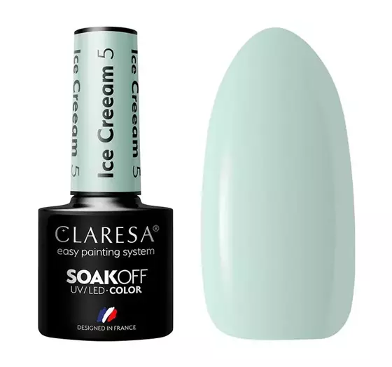 CLARESA SOAK OFF UV HYBRID NAIL POLISH ICE CREAM 5 5ML