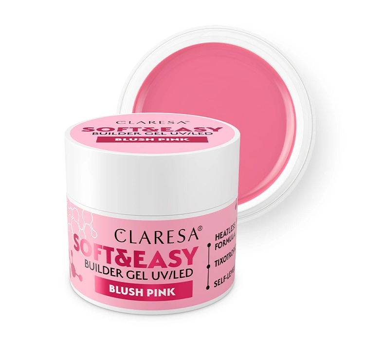 CLARESA SOFT & EASY BUILDER GEL UV/LED BLUSH PINK 12G