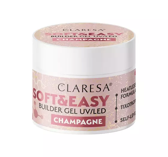 CLARESA SOFT & EASY BUILDER GEL UV/LED CHAMPAGNE 45G