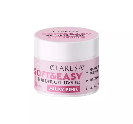 CLARESA SOFT & EASY BUILDER GEL UV/LED MILKY PINK 12G