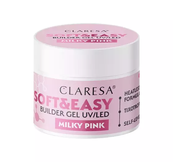 CLARESA SOFT & EASY BUILDER GEL UV/LED MILKY PINK 45G