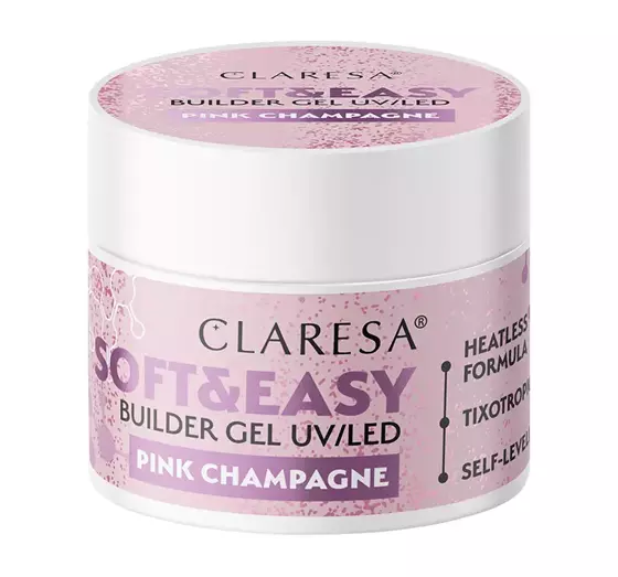 CLARESA SOFT & EASY BUILDER GEL UV/LED PINK CHAMPAGNE 90G