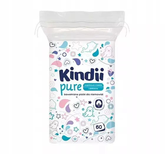 CLEANIC KINDII PURE COTTON PADS FOR BABIES 60 PIECES 