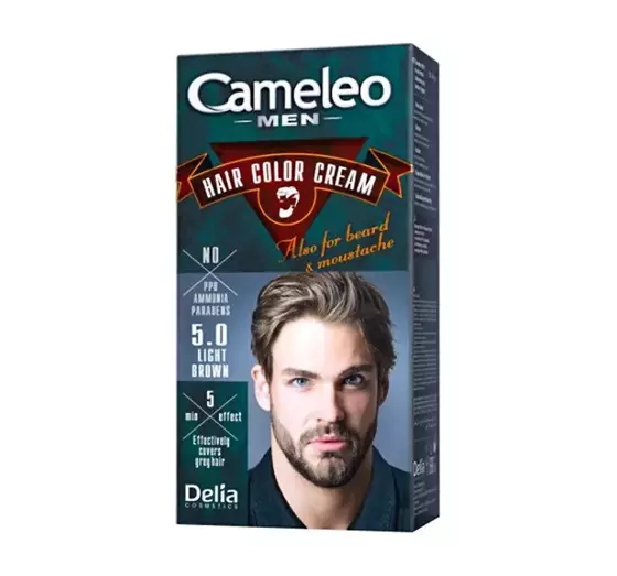 DELIA CAMELEO MEN HAIR & BEARD COLOUR CREAM 5.0