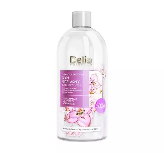 DELIA DEEP CLEANSING MICELLAR WATER FACE EYES AND LIPS 500ML