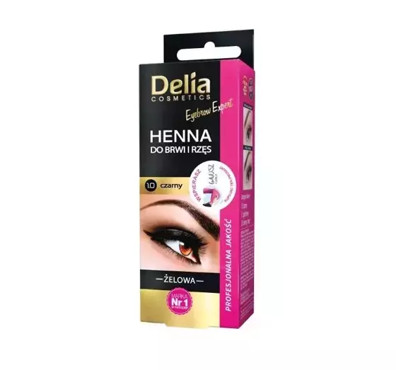 DELIA GEL HENNA FOR EYEBROWS AND EYELASHES BLACK 1.0