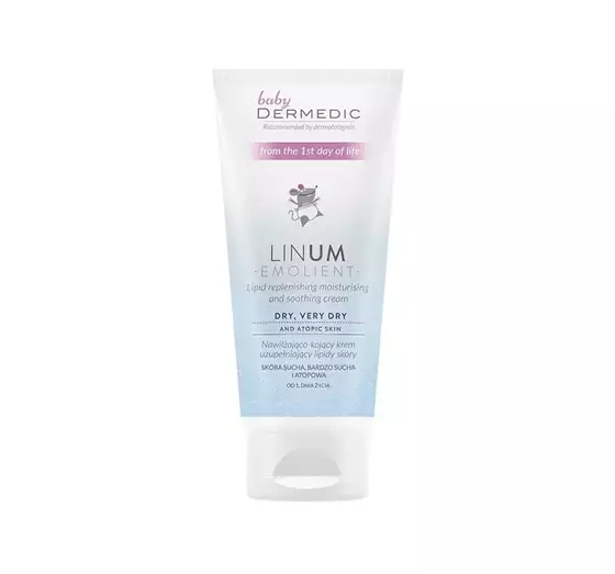 DERMEDIC BABY LINUM EMOLLIENT MOISTURIZING AND SOOTHING SKIN LIPID REPLENISHING CREAM 100ML