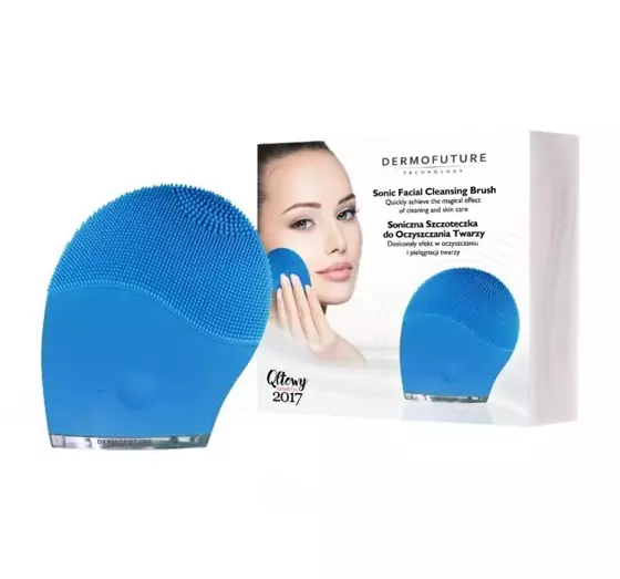 DERMOFUTURE SONIC FACIAL CLEANSING BRUSH BLUE