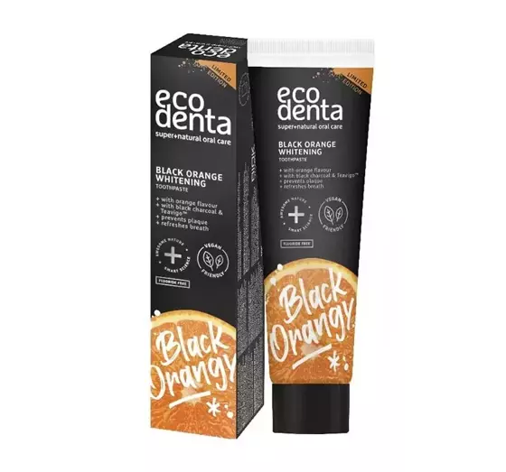 ECODENTA BLACK ORANGE WHITENING TOOTHPASTE WITH ORANGE FLAVOR 100ML 