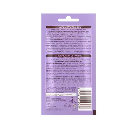 EVELINE BRAZILIAN BODY SELF-TANNING BODY LOTION SACHET 12ML