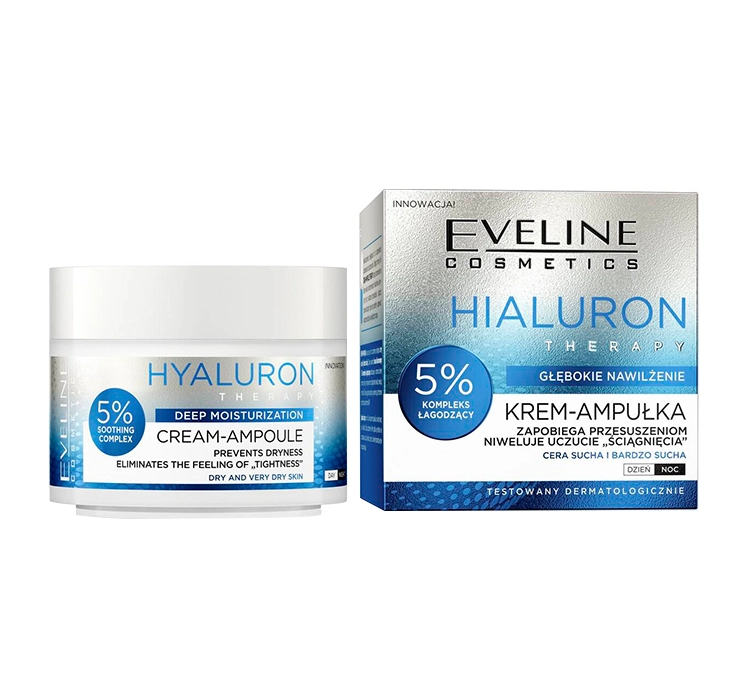 EVELINE CREAM-AMPOULE HYALURON THERAPY FOR DRY SKIN 50ML