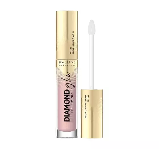 EVELINE DIAMOND GLOW LIP LUMINIZER WATERPROOF TOPCOAT WITH HYALURONIC ACID 03 CARAMEL ICE CREAM 4.5ML