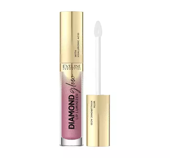 EVELINE DIAMOND GLOW LIP LUMINIZER WATERPROOF TOPCOAT WITH HYALURONIC ACID 05 TOFFEE 4.5ML