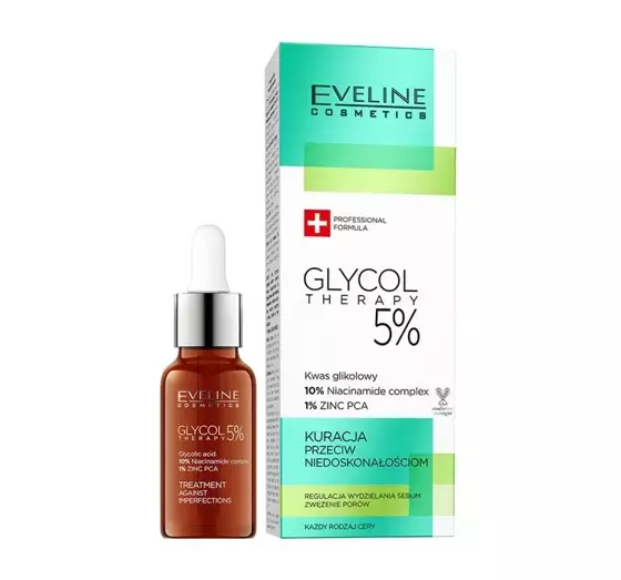 EVELINE GLYCOL THERAPY TREATMENT AGAINST IMPERFECTIONS 5% 18ML 