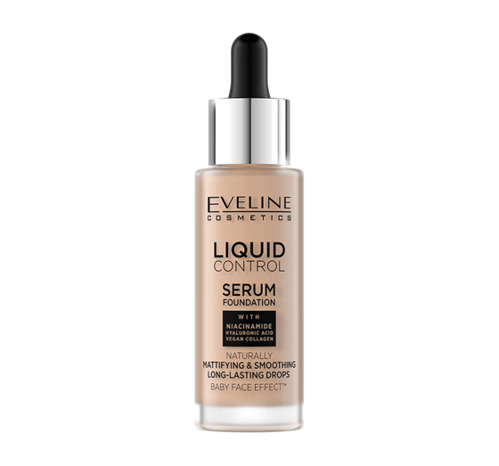 EVELINE LIQUID CONTROL HD FOUNDATION 035 NATURAL BEIGE 32ML