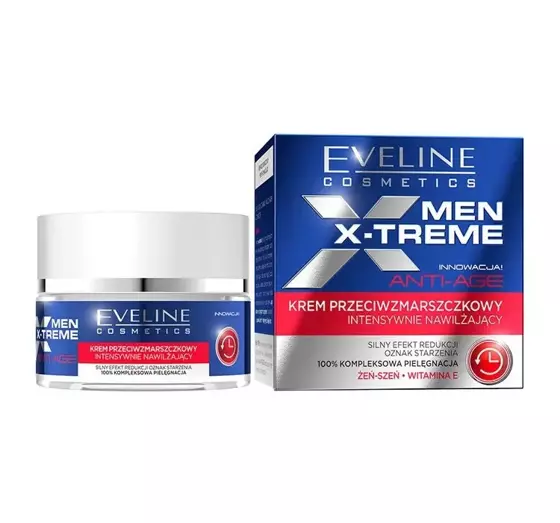 EVELINE MEN X-TREME ANTI-AGE ANTI-WRINKLE INTENSELY MOISTURIZING CREAM 50ML