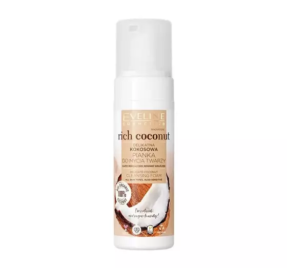 EVELINE RICH COCONUT DELICATE COCONUT CLEANSING FOAM FOR FACE 150ML