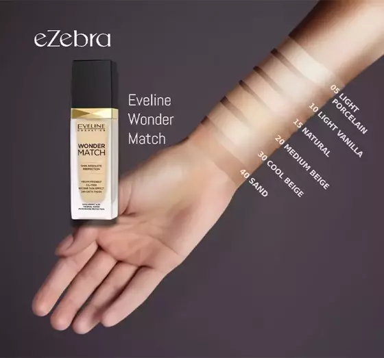 EVELINE WONDER MATCH LUXURIOUS SMOOTHING FOUNDATION 15 NATURAL 30ML