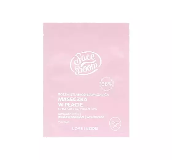 FACE BOOM BRIGHTENING AND MOISTURIZING SHEET MASK 15G